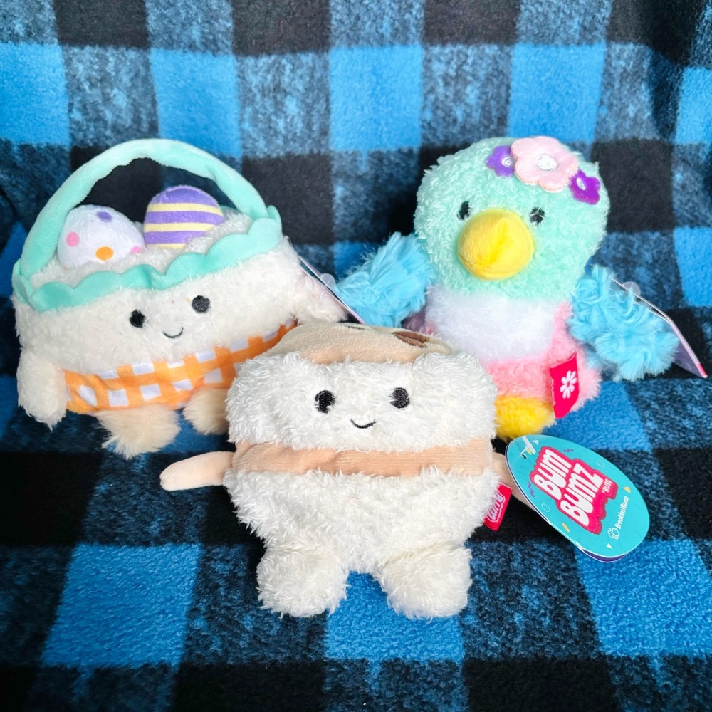 Bum Bumz Set of 3 by Kellytoy / Jazwares (Pattie & Bart & Bernie) NWT